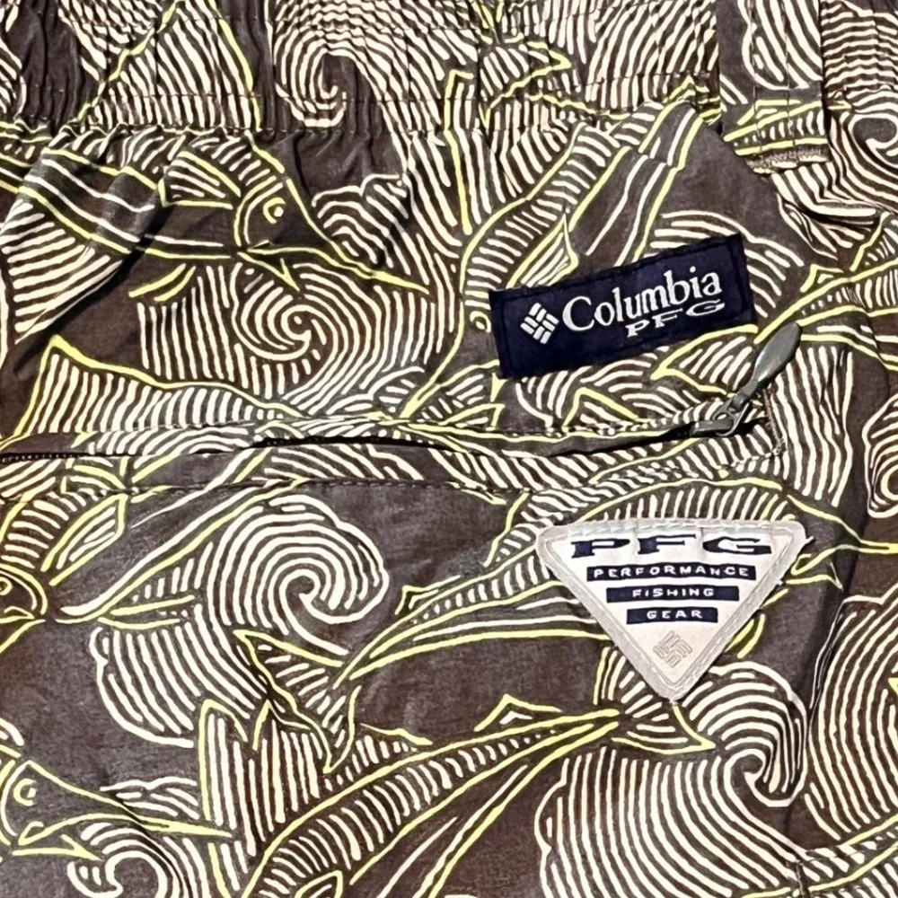 Columbia PFG‎ Performance Trunks Mens XL Graphic Print Elastic Waist